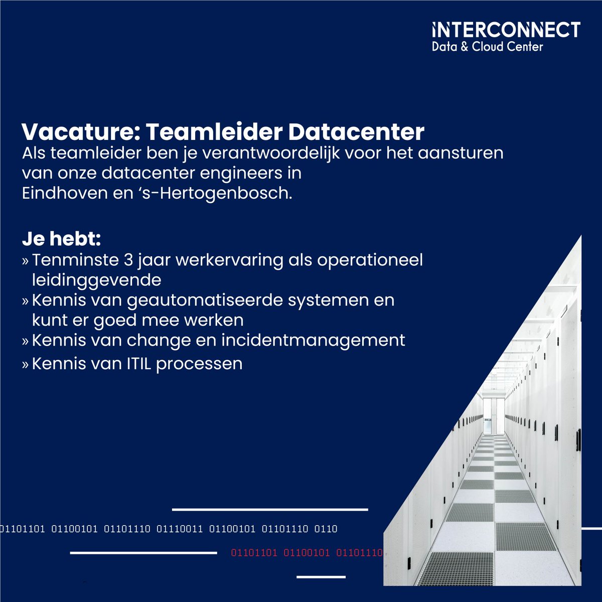 Heb je een passie voor #ICT en #techniek en ben je op zoek naar een nieuwe #uitdaging? Bekijk onze #vacature en misschien verwelkomen wij jou binnenkort als nieuwe #collega!

Enthousiast? Solliciteer direct via deze link:  ow.ly/Yt6V50RXJk5