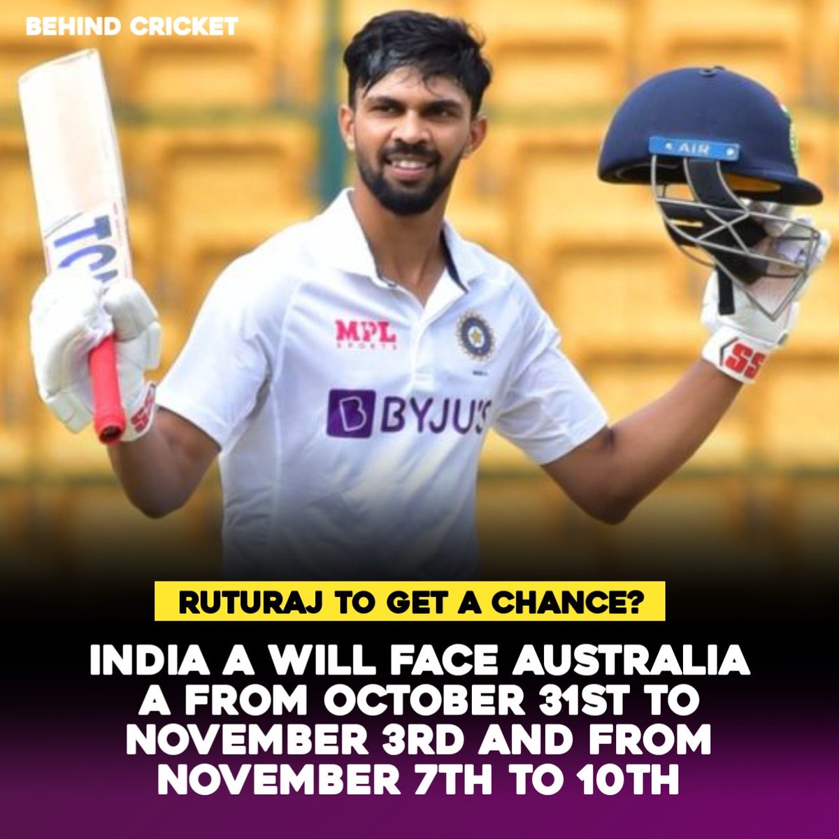 behindCric8's tweet photo. India will hold an intra-squad match from November 15th to 17th in Perth. https://t.co/XhfTpSGUm1