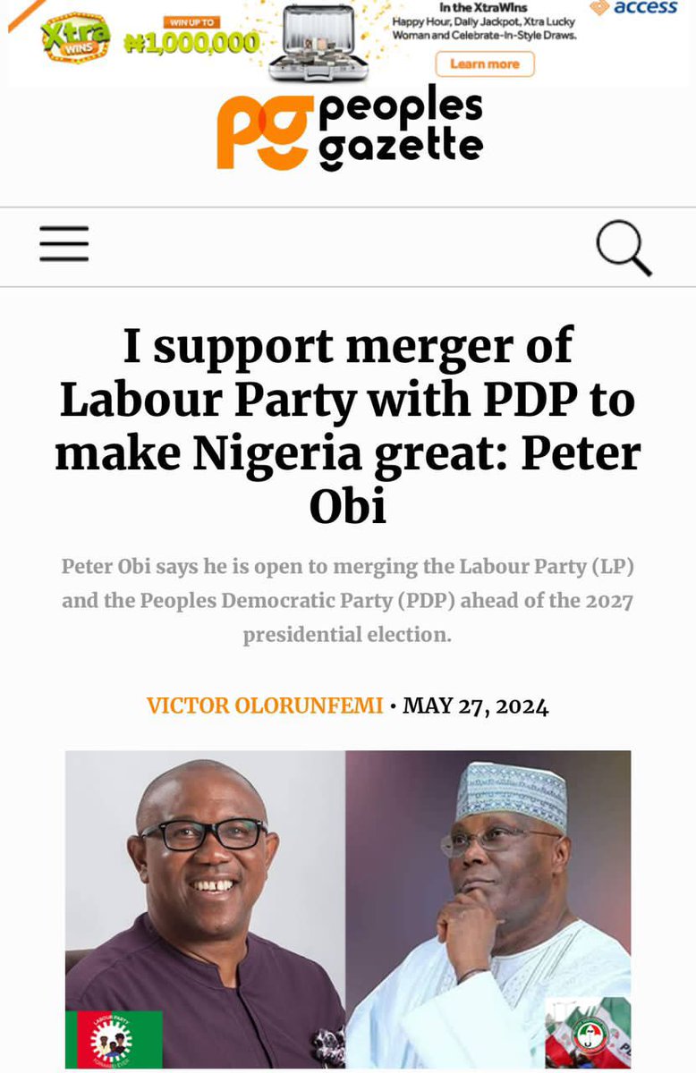 Update!

Former Presidential candidates of the LP, Peter Obi has declare his support for the PDP's governorship candidate in Edo State.
Peter Obi openly calling for support of all Obedients to Vote massively for Character, Competence And Capacity of Dr Asue Ighodalo. 

#EGoDoAm