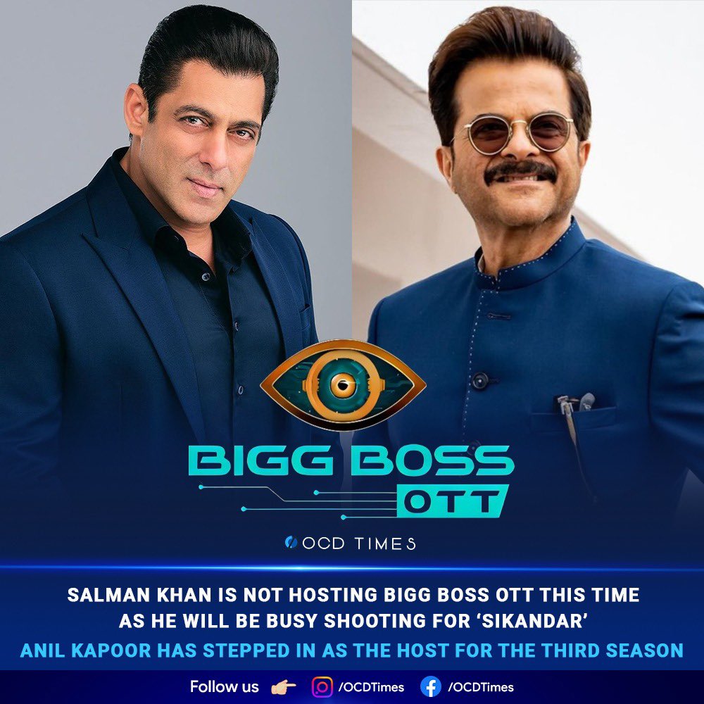 For Bigg Boss OTT 2, Salman Khan allegedly charged a massive Rs 12 crore per episode or a total of Rs 24 crore per week. In contrast, Anil Kapoor is expected to earn significantly less—roughly Rs 2 crore per episode, or Rs 4 crore weekly. . #BiggBossOTT3 coming this June on