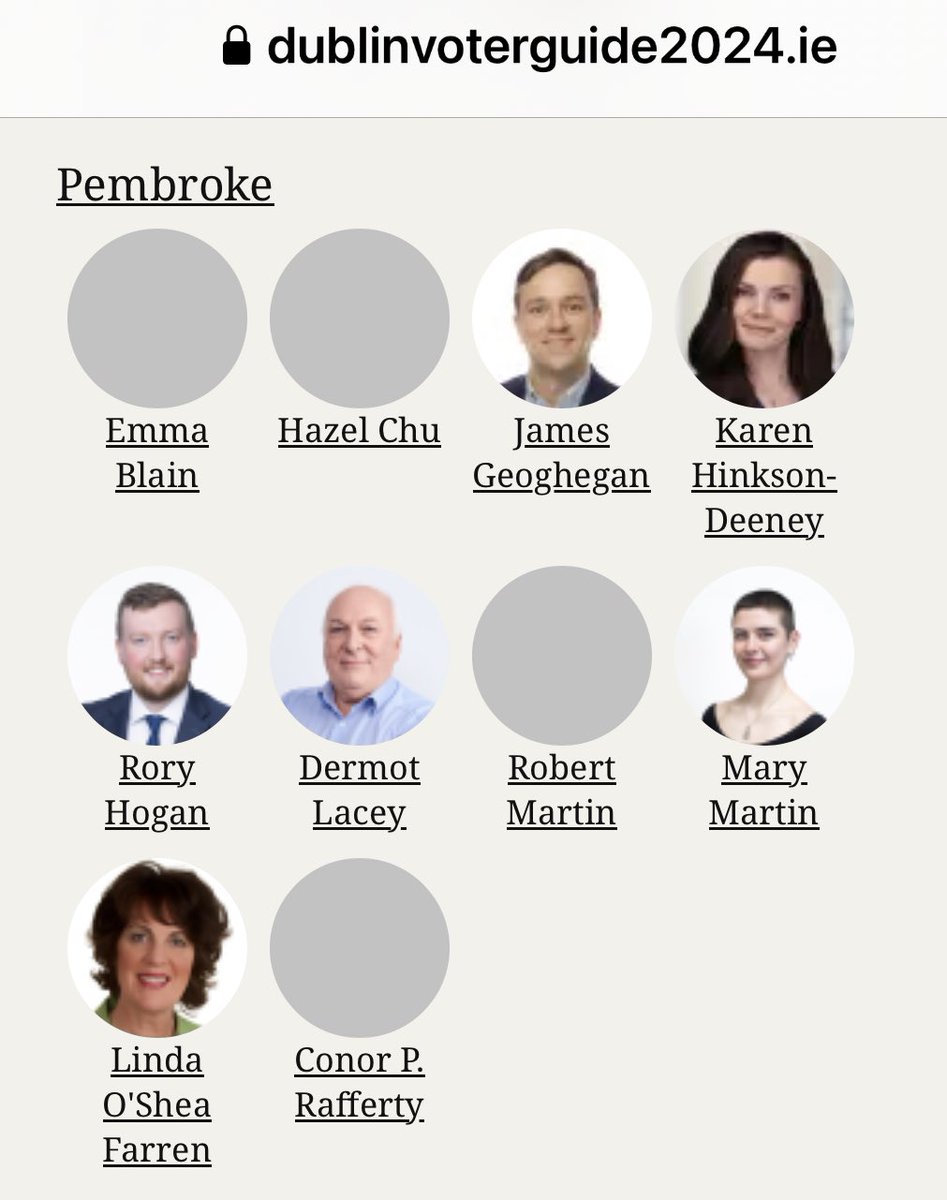 @samtranum @AlisonGilliland 👆 Great local elections resource for voters from @DublinInquirer 👏, platforming @DubCityCouncil candidates & their views on top issues in their own words dublinvoterguide2024.ie. Here’s who we have for #Pembroke (Ballsbridge, Donnybrook, Ranelagh, Rathmines, Sandymount).