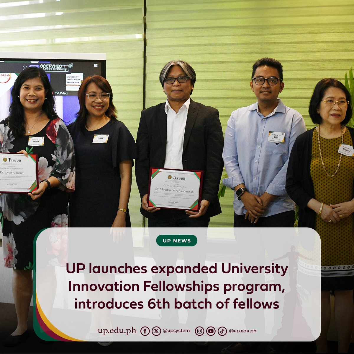 To enhance research impact and foster university-industry collaboration, the UP TTBDO and UP Saliksik Lab recently launched the University Innovation Fellowships and introduced the sixth batch of fellows.  

Read more here: up.edu.ph/up-launches-ex…