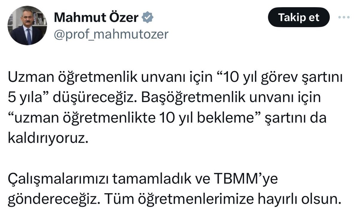 Sözler niye tutulmaz. Devlete güvenemeyeceksek kime güveneceğiz #UzmanÖğretmenlik5yıladüşsün
