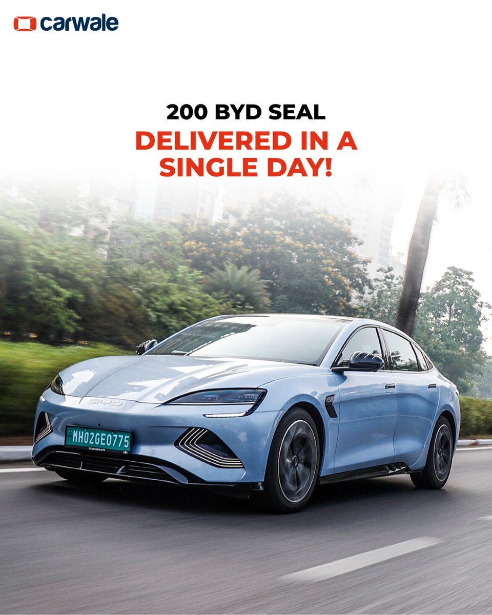 BYD India has recorded a new milestone by delivering 200 units of Seal sedan across the country in a single day.

#byd #seal #bydseal #delivery #sedan #electriccar #electric #cwnews #cars #carlife #automotive