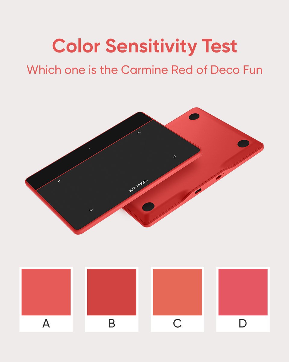 XPPEN's tweet photo. 🕵️️ Quiz Time! 🎨🌈 Check your color sensitivity by identifying the correct color of #DecoFun tablets! Give it a try and share your answers in the comments! 👇 https://t.co/i1JqREVtmt