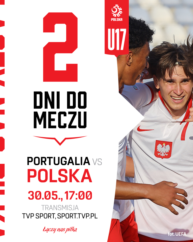 Dwa dni do ćwierćfinału mistrzostw Europy! 🇵🇹 Portugalia U17 🆚 Polska U17 🇵🇱 🗓 30.05., 17:00 📺 TVP Sport, sport.tvp.pl
