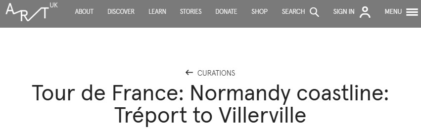 A virtual Tour de France through #Curations exploring places represented by works in UK art collections on @artukdotorg now stretches beyond Dieppe to the rest of the Normandy coast from Tréport to Villerville, attracting the likes of Monet and Pissarro artuk.org/discover/curat…