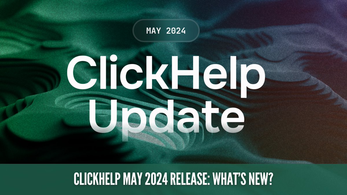 Exciting news from ClickHelp! 
Our cloud-based documentation platform just got even better.
Experience the difference with ClickHelp's latest upgrade. 
Details here: bit.ly/3UQJW5a
#TechUpdates #ClickHelp #techcomm #technicalwriting #AI #updateinfo