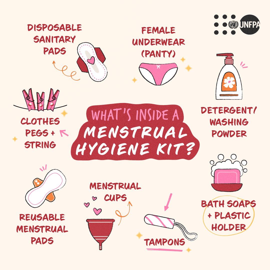🩸 Menstruation doesn’t stop in a humanitarian crisis. That's why @‌UNFPA distributes menstrual hygiene kits; so everyone can manage their periods with dignity 🧡 This #MenstrualHygieneDay, see how else we work for a #PeriodFriendlyWorld: unf.pa/mlh #GlobalGoals
