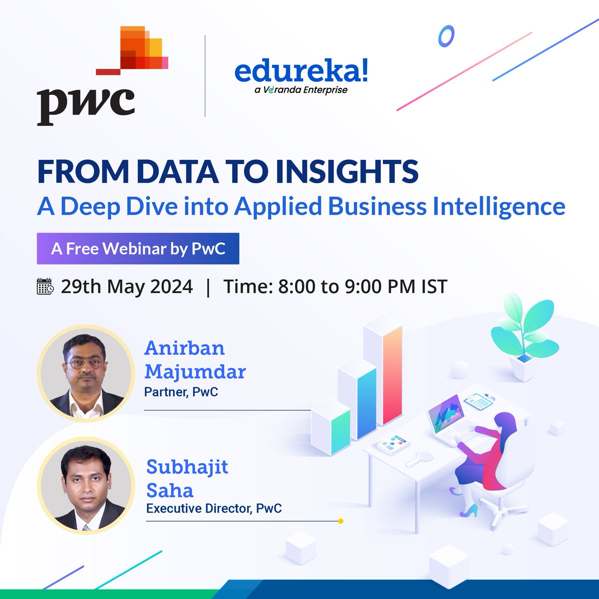 Join our FREE exclusive Webinar “From Data to Insights” A deep dive into Applied Business Intelligence on 29th May from 8:00- 9:00 PM IST. Register @ bit.ly/4aHzW3Y 
:
:
#Edureka #RidiculouslyCommitted #TeamEdureka #LearnWithEdureka #Upskilling #Onlinelearning