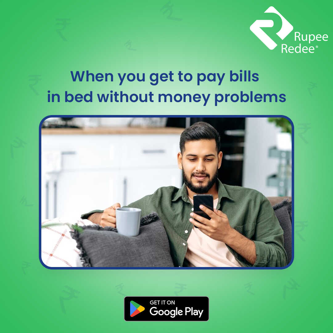 Pay bills from the comfort of your bed without financial worries, thanks to RupeeRedee! 💸🛏️

Download Now : bit.ly/486Wl9S
#UpgradeNow #QuickLoans #finance #loan #personalloans #RupeeRedee