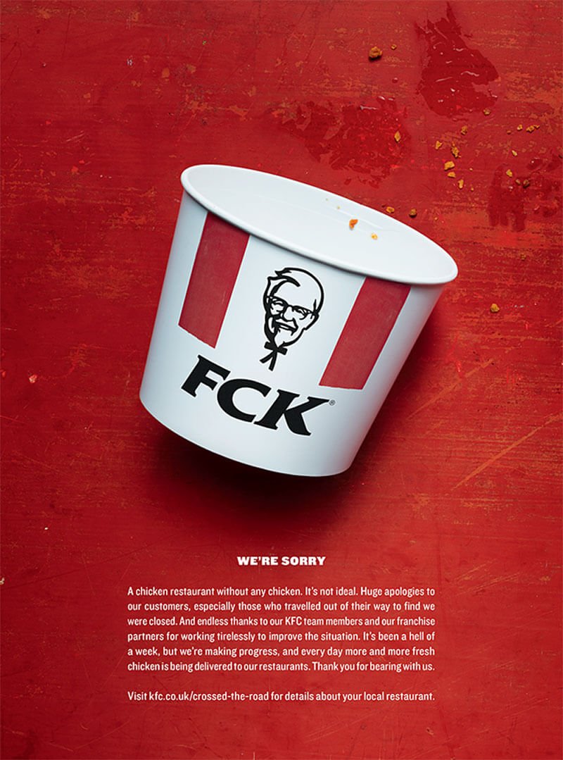 I've collected ads like millionaires collect cars.

The 14 most iconic ads I've found:

1. KFC