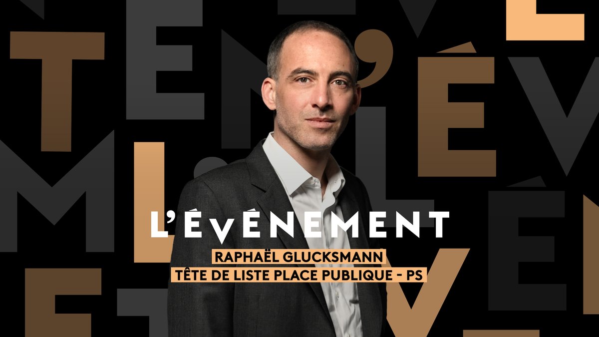 📌RDV ce soir après le #JT20h Raphaël Glucksmann est l'invité de #Levenement sur France 2. La tête de liste de @partisocialiste/@placepublique_ aux élections #Européennes2024 répondra en direct aux questions de @Caroline_Roux