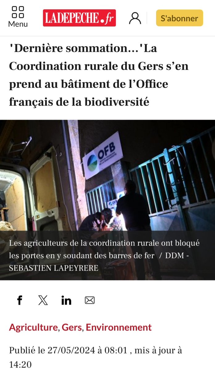 On rappelle comment sont traités les activistes antispécistes qui font des tags en abattoirs ?
 #DissolutionCR #DissolutionFNSEA #StopSpecisme #ÉlevageAbolition