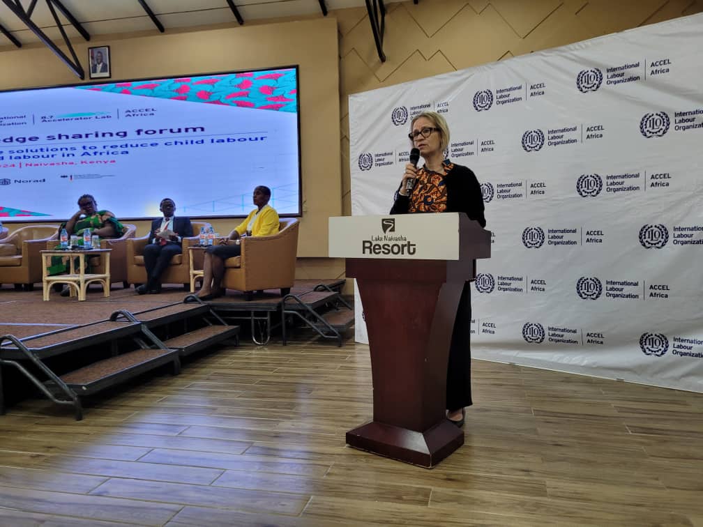 🌐 Happening Now! @MiaSeppo, ILO’s Asst. Director-General, takes the stage at our 8.7 Accelerator Lab – ACCEL Africa knowledge-sharing forum to drive discussions on eradicating #childlabour and #forcedlabour. ilo.org/meetings-and-e…