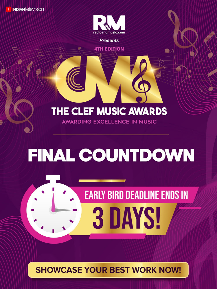 Save Big & Grab the Early Bird Offer for The Clef Music Awards 2024! @radioandmusic 

Submit your entries now | Early Bird Deadline - 31st May 2024

Enter Now: events.indiantelevision.com/the-clef-music…

For More Innfo: radioandmusic.com/clefmusicaward…

#CMA2024 #ClefMusicAwards2024 #finalcountdown
