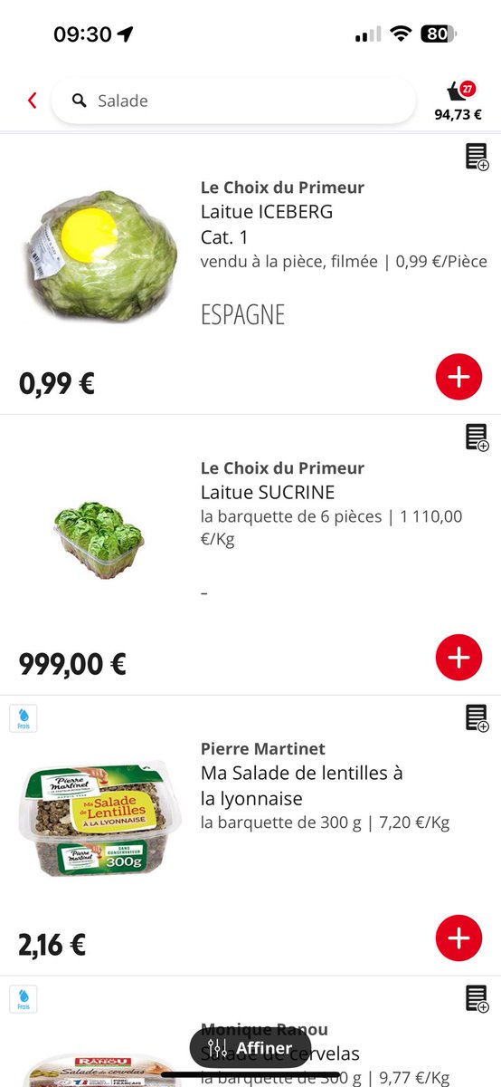 Darkoneill's tweet photo. Bonjour @intermarche, j’hésitais justement entre acheter un vélo électrique et me faire une salade 😂 https://t.co/IH4nXY314c