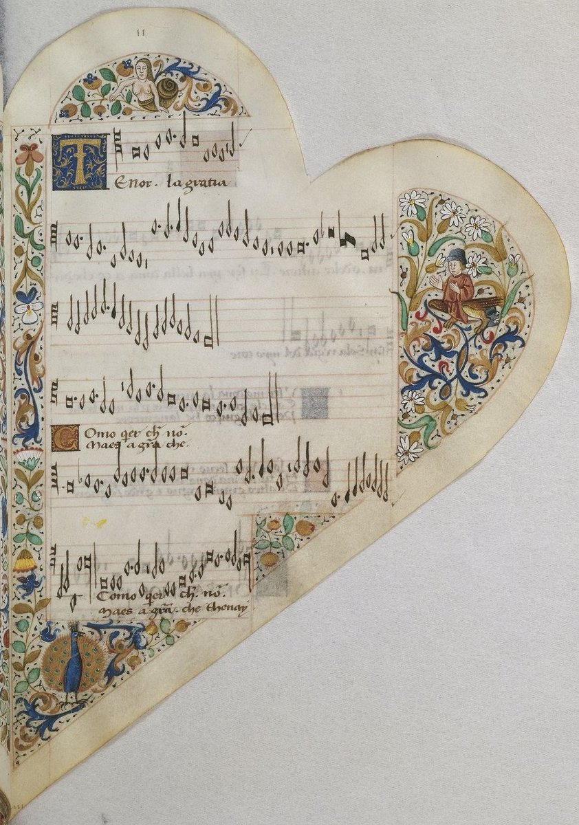👀Découvrez la Pépite du mois de la @GallicaBnF Un exceptionnel recueil de chansons du XVe siècle en forme de coeur ❤️ historia.fr/histoire-de-fr… #Patrimoine