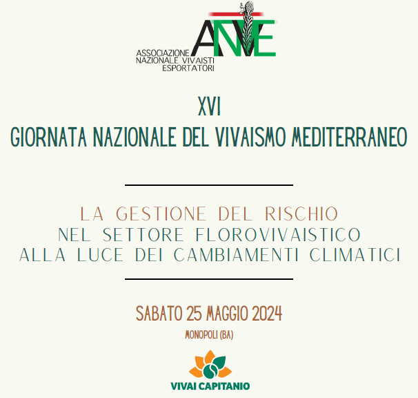 𝐆𝐞𝐬𝐭𝐢𝐨𝐧𝐞 𝐝𝐞𝐥 𝐑𝐢𝐬𝐜𝐡𝐢𝐨 𝐧𝐞𝐥 𝐬𝐞𝐭𝐭𝐨𝐫𝐞 𝐟𝐥𝐨𝐫𝐨𝐯𝐢𝐯𝐚𝐢𝐬𝐭𝐢𝐜𝐨🌸tema della 𝐗𝐕𝐈 𝐆𝐢𝐨𝐫𝐧𝐚𝐭𝐚 𝐍𝐚𝐳𝐢𝐨𝐧𝐚𝐥𝐞 𝐝𝐞𝐥 𝐕𝐢𝐯𝐚𝐢𝐬𝐦𝐨 𝐌𝐞𝐝𝐢𝐭𝐞𝐫𝐫𝐚𝐧𝐞𝐨 che si organizzata da #ANVE e #VivaiCapitanio.
📌Monopoli

#AgriRisk