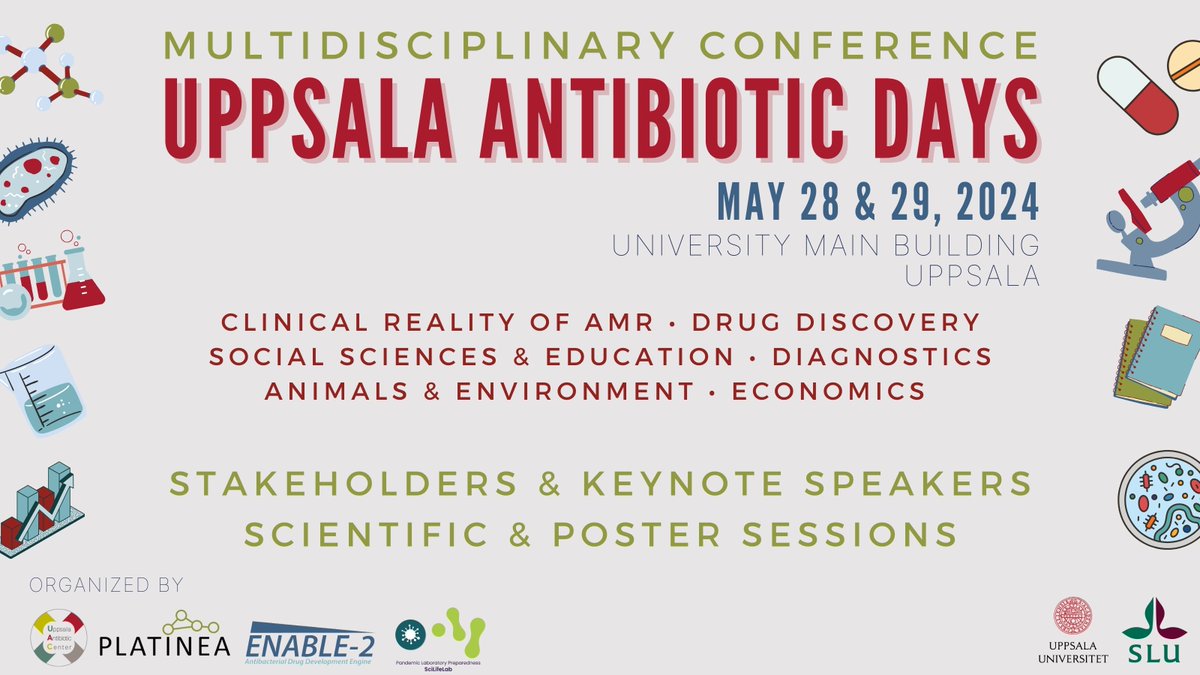 @FernowJosepine will represent COMBINE at Uppsala Antibiotic Days 2024, showcasing a poster on communication about animal research in antibiotic drug development! 🚨 Join us today at 15:45 at the @UU_University main building! Look for poster No. 7🚨 #UADays24 #AMR