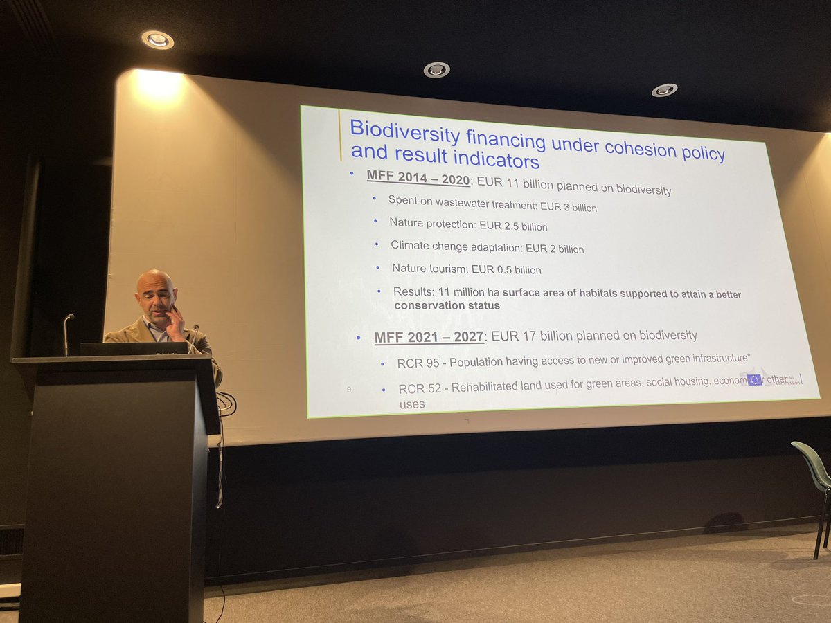 hmlfpereira's tweet photo. The EU spends tens of billions of € in actions to improve biodiversity but uses only a couple of generic and inadequate indicators to measure impact. We need #EBOCC to become a formal EU agency at the same level as @esa. Powerful message from @MaesJoachim @EuropaBon_H2020 https://t.co/F3ZoK7kjT1