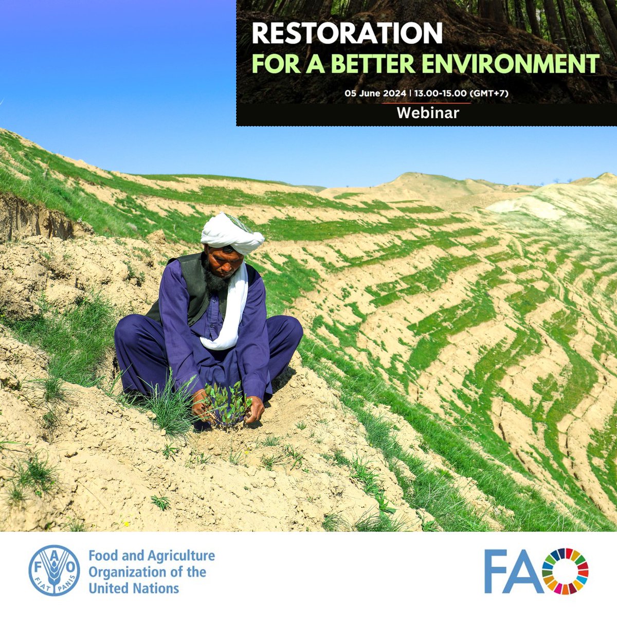 📢Save the date! 'Restoration for a #BetterEnvironment' webinar on #WorldEnvironmentDay Discover innovative restoration efforts across Asia🌏 🗓️5 June 2024 🕐13.00-15.00 (GMT+7) Register👉shorturl.at/uChmc #WorldEnvironmentDay #RestorationEfforts