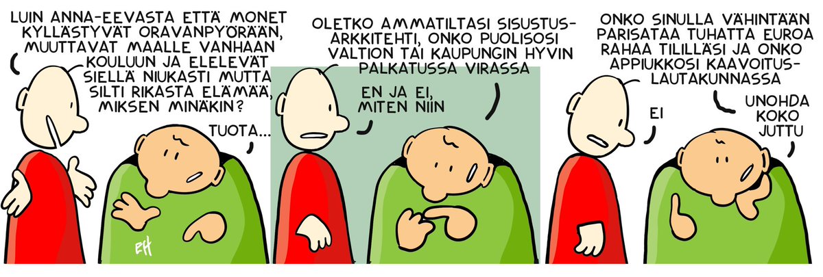 Esaholle's tweet photo. #Downshiftaus #maallemuutto #sarjakuva https://t.co/x4Se45YTb8