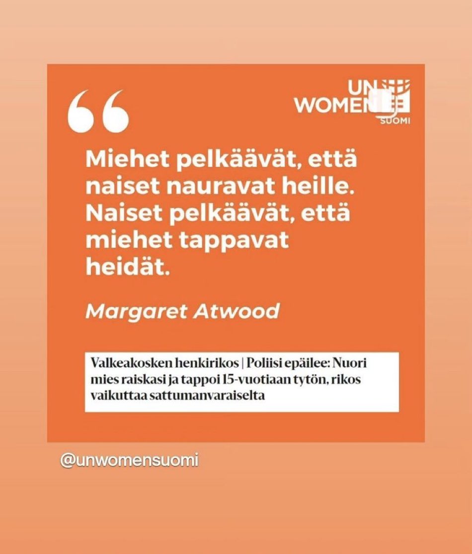 Tyttöä ei ole edes haudattu, ja UnWomen lähtee meemeilemään hänellä. Oksettavaa.

Postauksessa on myös kommentit pois päältä, eli tietävät itsekin puhuvansa hevonpaskaa.