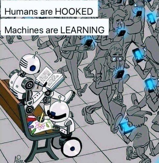 When humans are hooked on screens and machines are busy learning, who’s really evolving? 🤖📱 #DigitalAddiction #AI #FutureOfLearning #TechHumor #ArtificialIntelligence #Automation #TechLife #HumanVsMachine #Innovation #HumorInTech #DigitalTransformation #MachineLearning