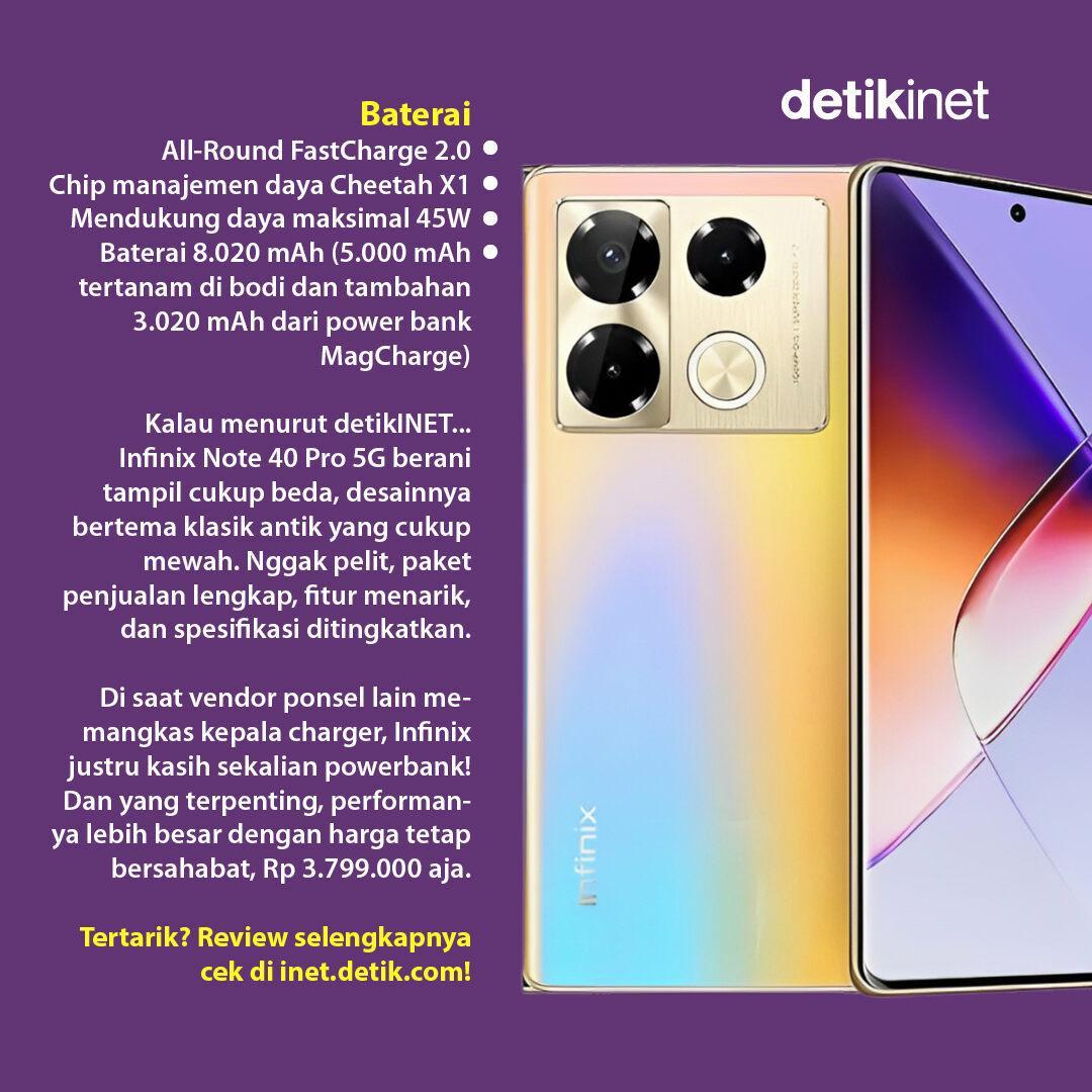 detikinet's tweet photo. Tahun ini Infinix dengan jajaran Note 40 Series, amat gencar menggempur pasar ponsel di Indonesia.⁣ Belum lama mereka menambah amunisi dengan mengeluarkan varian 5G, yaitu Infinix Note 40 Pro 5G dan Note 40 Pro＋ 5G.
⁣
#detikinet #Infinix #Gadget #InfinixNote40Pro5G https://t.co/Jq6qcGPrXU