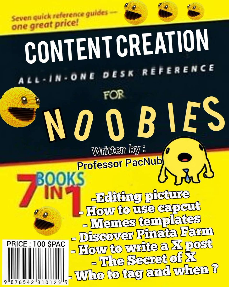 Hello pacmooners 
So for those who are not in @pacmoon_ creator canpaign there is a book written by professor  @pacnub  
You should read It 
There are differents chapters wich will learn you content creation secrets 
- Editing picture
- How to use CapCut
- Meme templates....