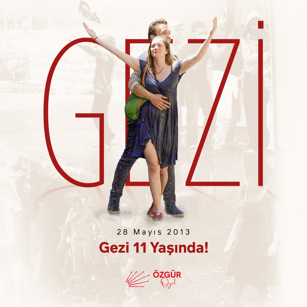Son yılların en barışçıl, en geniş katılımlı sivil eylemi #Gezi11Yaşında.

Gezi sürecinde yaşamını yitiren vatandaşlarımızı saygıyla anıyorum.

Haksız yere cezaevinde tutulan Can Atalay, Tayfun Kahraman, Çiğdem Mater, Mine Özerden ve Osman Kavala'nın bir an önce özgürlüklerine