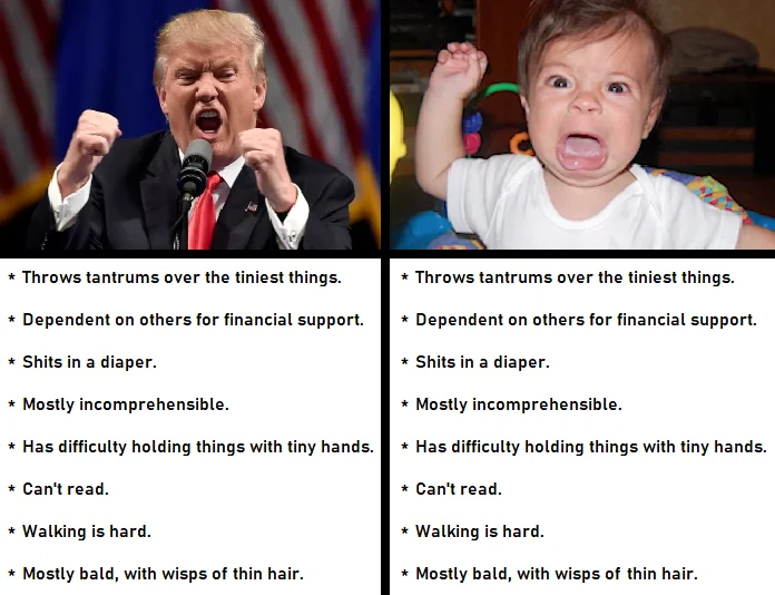trump's tremendous toddler tyrant tendencies.