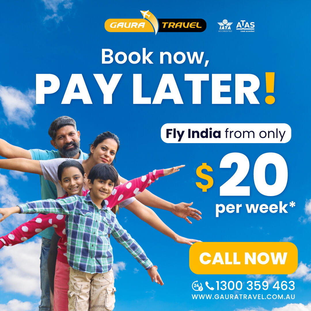 Gaura Travel offers Book Now, Pay Later for your stress-free travel to India. 

Call now to know more 📞1300 359 463 

✨ Visit our website: bit.ly/32QvcZp

#gauratravel #travelaustralia #indiansinaustralia #flyindia #indiatravel #indiansinmelbourne #indiansinsydney