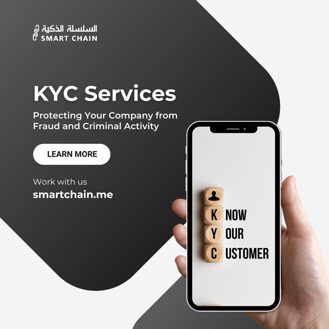 Stay ahead of fraud and criminal activity with SmartChain's cutting-edge Know Your Customer (KYC) services! Protect your company while building trust with clients. 

#Smartchain #SmartKYC #FraudPrevention #SecureTransactions #TrustBuilding