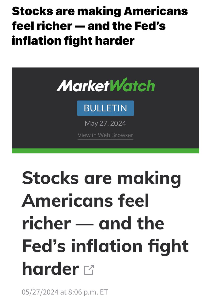 ABDye Özgü Sorunlar ! “Borsadaki yükseliş, Amerikalıların kendini daha zengin hissetmesine yol açıyor. Bu da FEDin enflasyonla mücadelesini zorlaştırıyor”