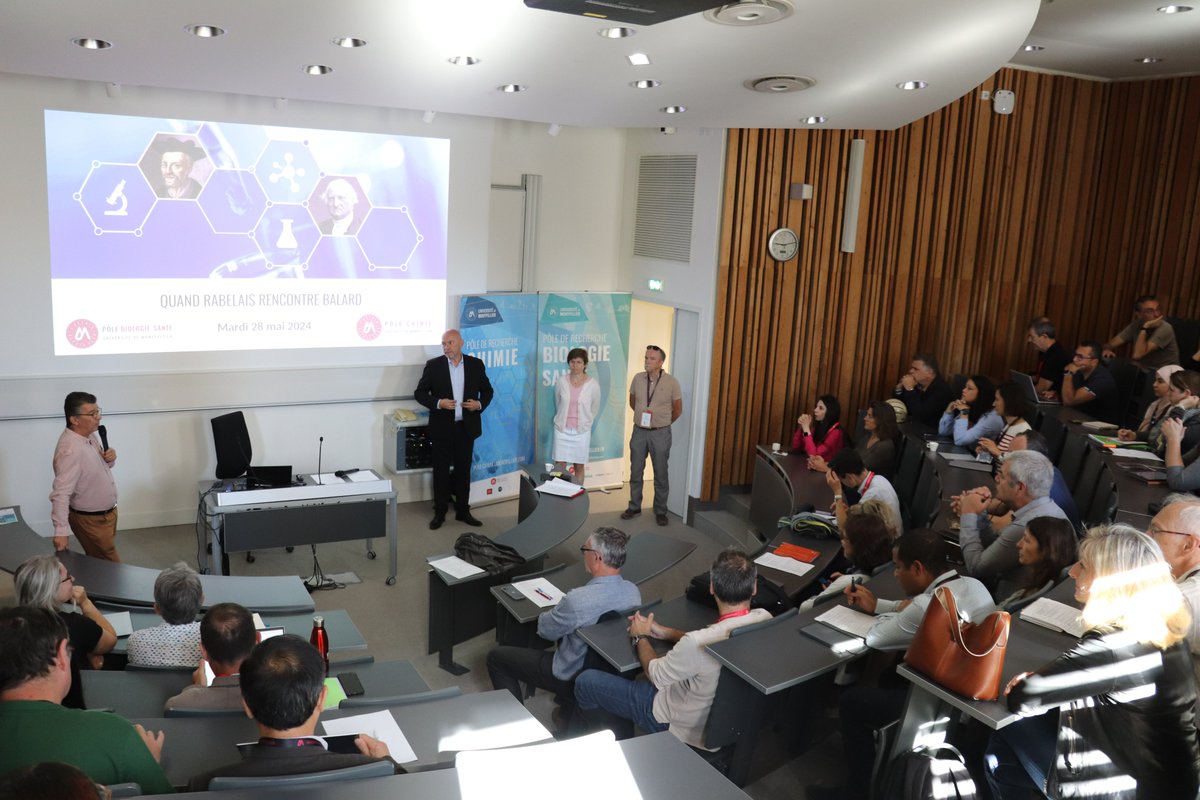 Philippe_Auge's tweet photo. L'interdisciplinarité à l'honneur de cette journée des pôles de recherche Biologie-Santé et Chimie @umontpellier organisée à @enscmchimiemtp. Au programme : grandes réussites, focus sur les plateformes technologiques ou encore perspectives au service de l'excellence scientifique https://t.co/UORtlr0BGq