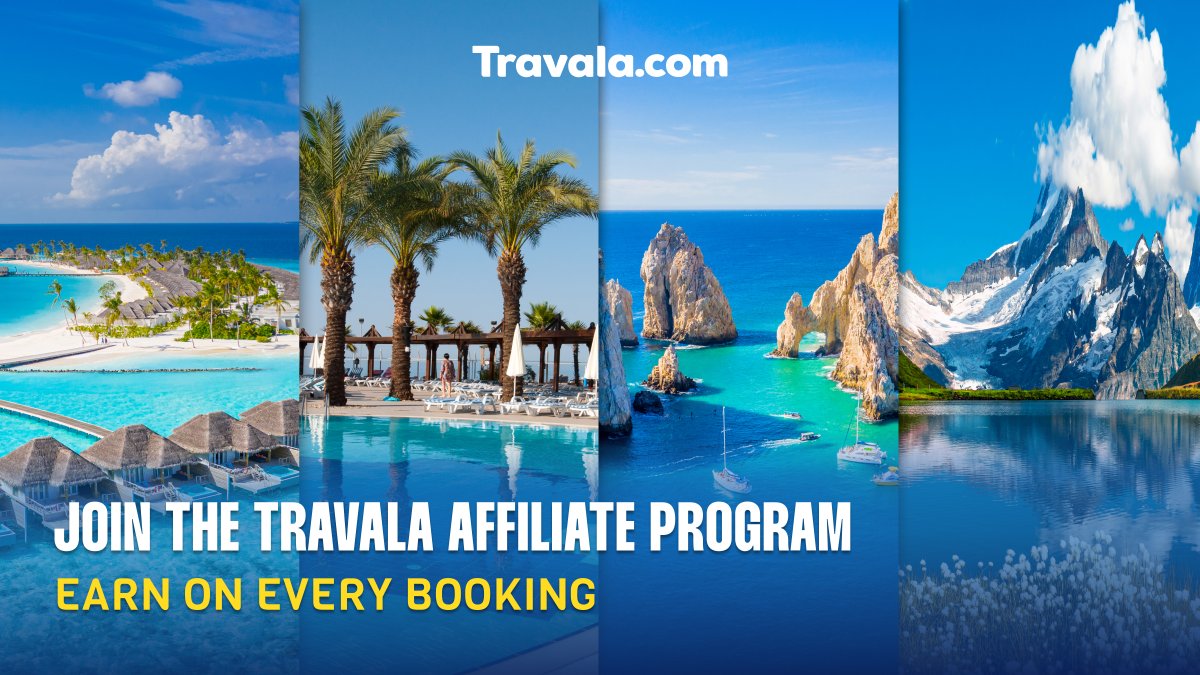 travalacom's tweet photo. Become a Travala Affiliate and start earning! 

With up to 5.5% commission on bookings and access to over 3M travel products, it's your ticket to earning more ✈️ 

Sign up now! https://t.co/P5mupaADay https://t.co/4xCWTzNw1c