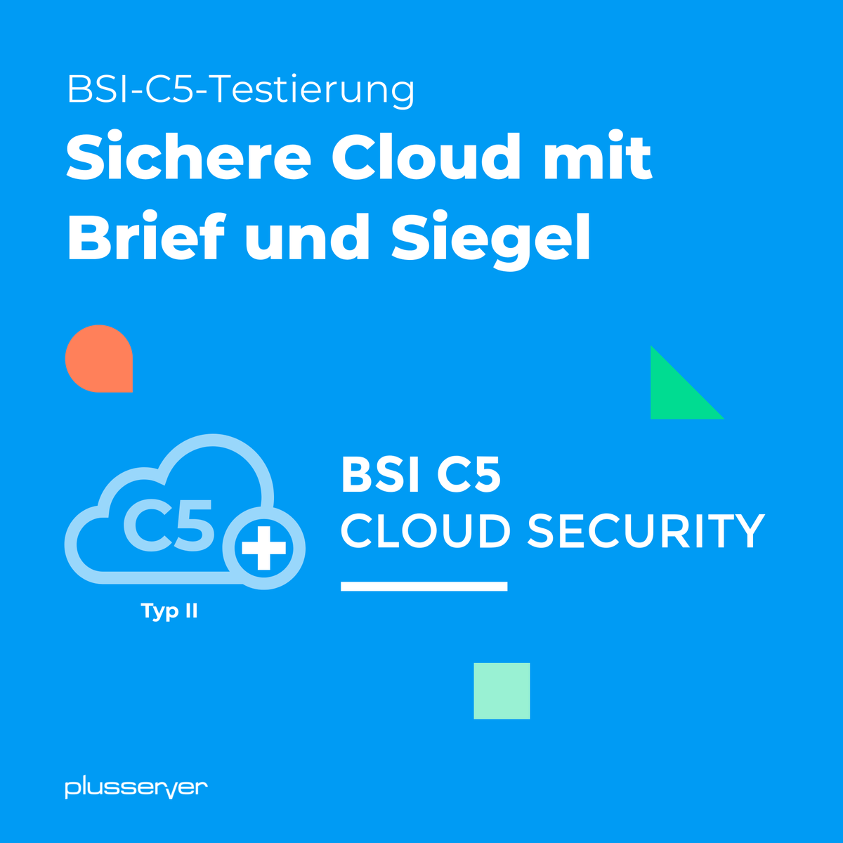 Cloud-Nutzende dürfen nicht vergessen, dass das Thema Security nicht allein beim Anbieter liegt.

Als Provider mit BSI-C5-Testat bieten wir unseren Kunden ein umfassendes Angebot an Security-Lösungen. PLUS die passende Beratung!

#Security #BSIC5 #Cloud #plusserver