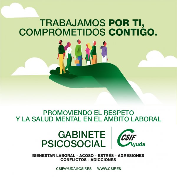 CSIFAndalucia's tweet photo. #PRL | ➡️ En CSIF promovemos el respeto y la salud mental en el ámbito laboral.
Trabajamos por ti, comprometidos contigo.
Ponemos a tu disposición el Gabinete Psicosocial #CSIFAyuda si lo necesitas: https://t.co/9O7OGzxyh1 https://t.co/a5yDgbjFHW