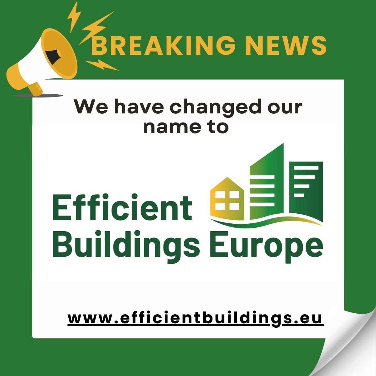 ⚠️Big news! See below 👇 Stay tuned for the latest news and updates. #efficientbuildingseurope #efficientbuildings #energyefficiency