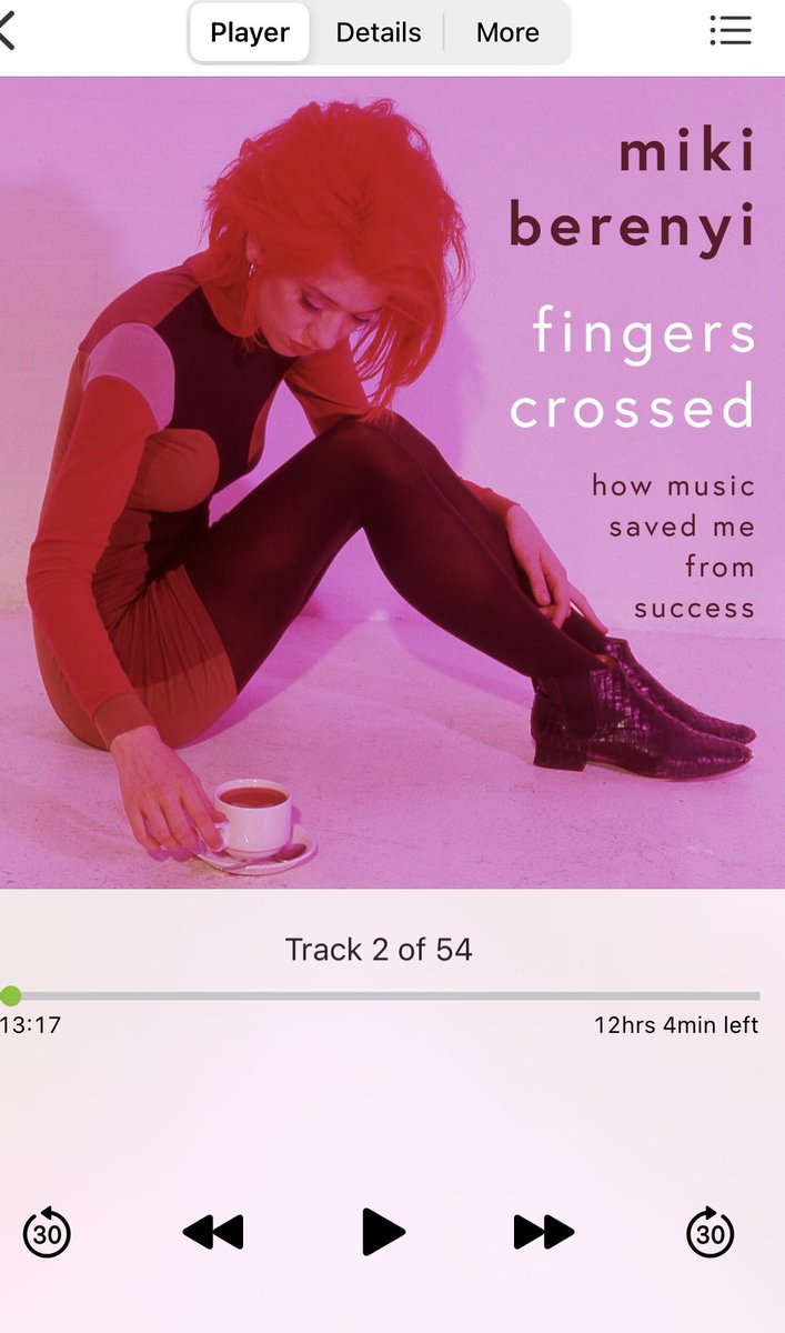 Just finished listening to the lovely @berenyi_miki narrate her book. The ins and outs, highs and lows of being in a band in the 90’s. And a lot more. 
Gritty, funny, interesting. Great to hear it from Miki herself 🖤💜🖤 #fingerscrossed @BHLibraries @BorrowBox
