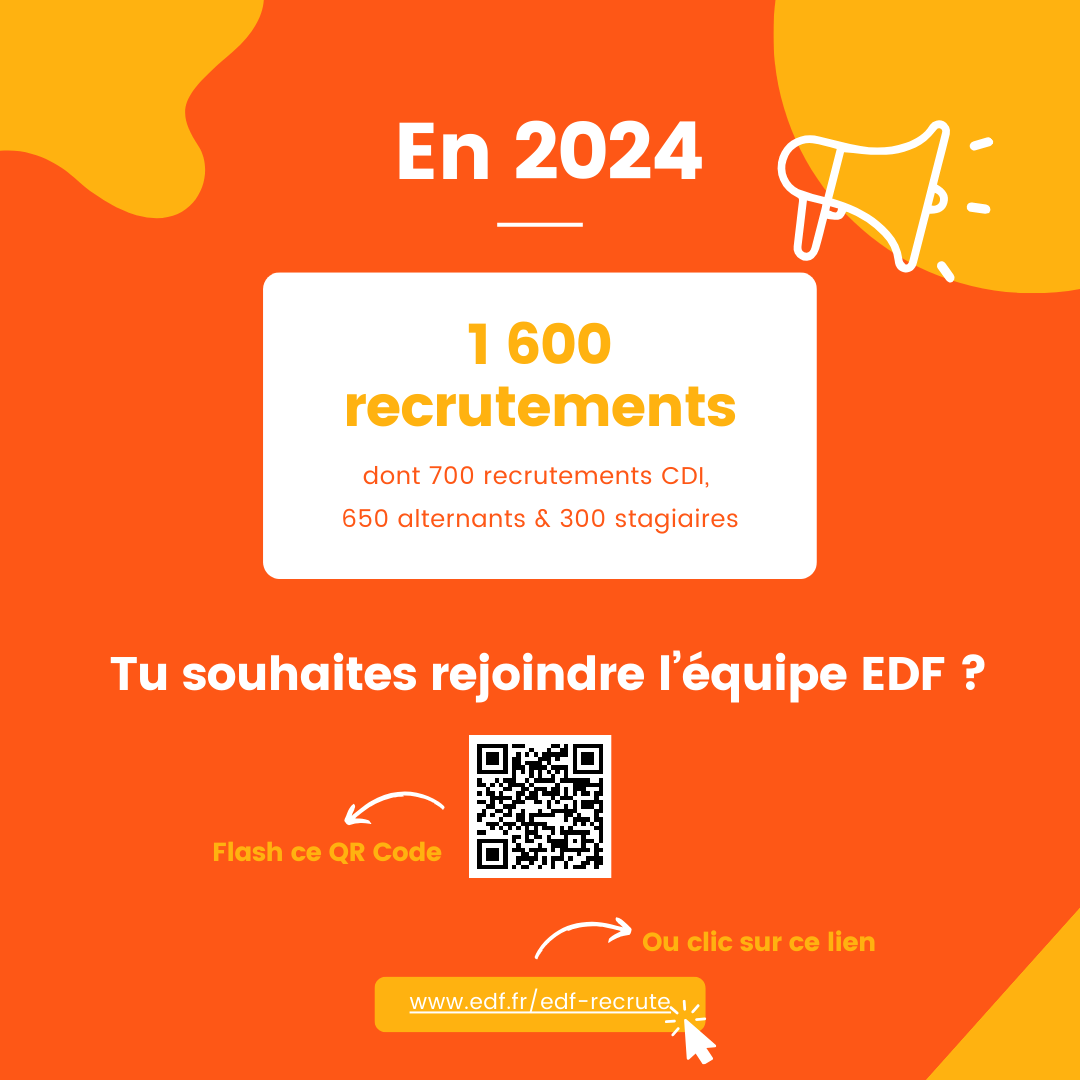 📢 EDF recrute en <a href="/regiongrandest/">Région Grand Est</a> 🎉

Découvrez les chiffres clés de l'année 2023⃣ &amp; 2024⃣

Vous souhaitez rejoindre EDF ? 😃
Rendez-vous sur 👉 edf.fr/edf-recrute

<a href="/edfrecrute/">EDF Recrute</a>