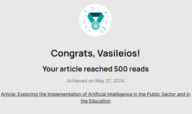 Thanks for the support regarding my academic work about Artificial Intelligence. Here is the original research: wseas.com/journals/educa… #AI #artificiallntelligence #MachineLearning #egovernance #science