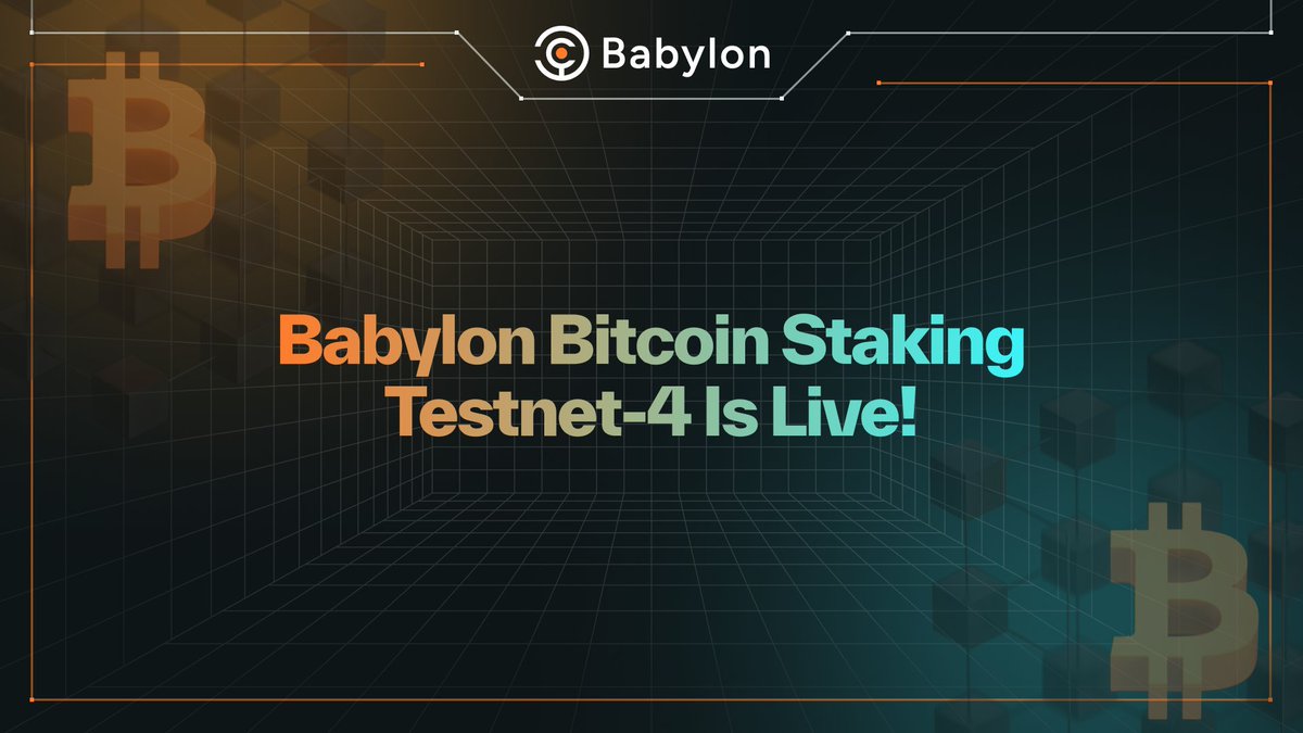 An #Airdrop update: $BBN

Babylon Bitcoin Staking Testnet-4 is live!️

Head to the dashboard to stake, and please stake with @coinage_x_daic:

btcstaking.testnet.babylonchain.io

For more info, please see the Galxe quest:

app.galxe.com/quest/Babylon/…

Good luck!

Disclaimer:
Don't invest