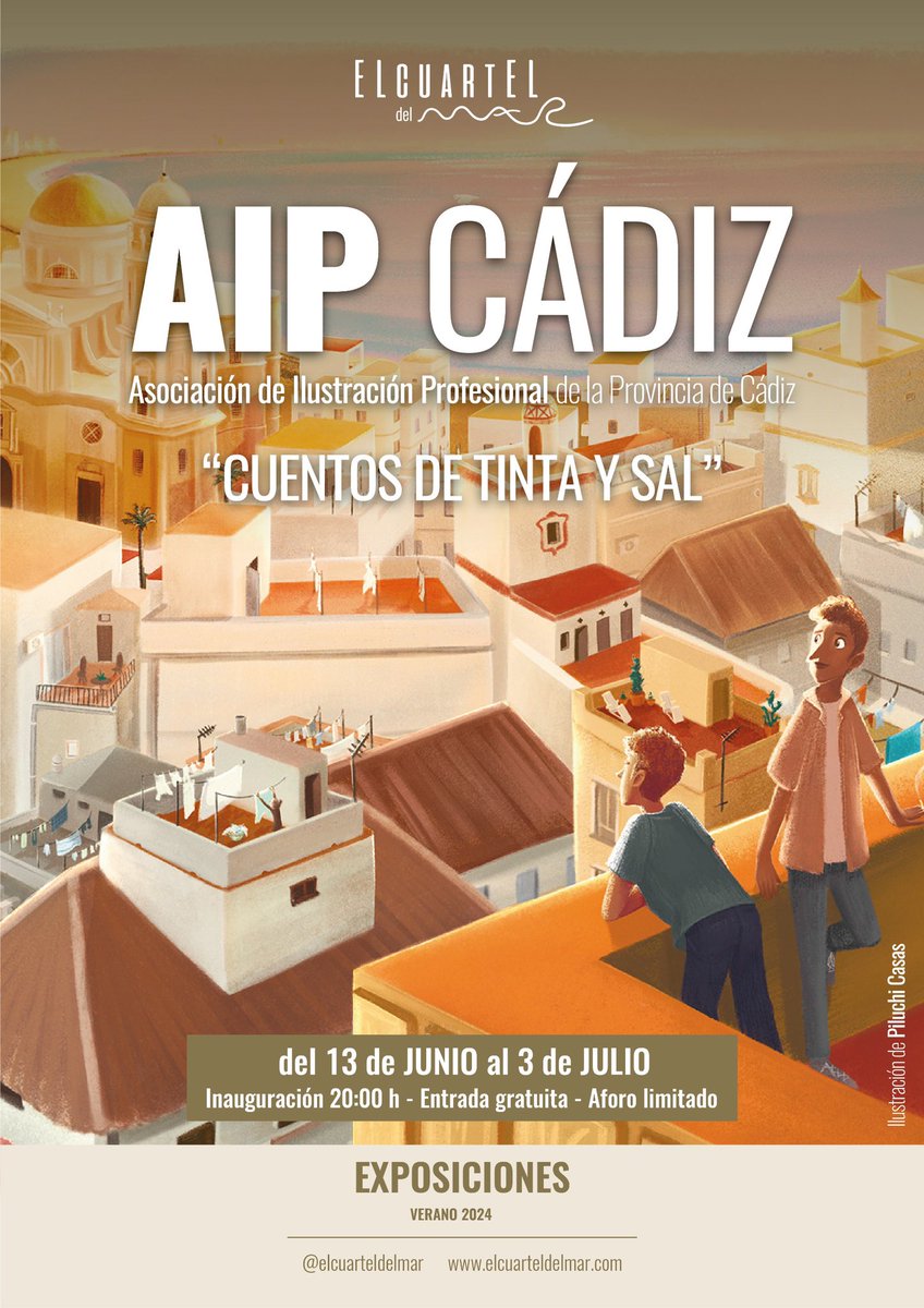 Asociación de Ilustración Profesional de Cádiz (@aip_cadiz) on Twitter photo ❤️Nos hace mucha ilusión contaros que nuestra expo “Cuentos de Tinta y Sal” viajará hasta un lugar maravilloso. 😍
Del 13 de JUNIO al 3 de JULIO estará expuesta en <a href="/ElCuarteldelMar/">El Cuartel del Mar</a> un lugar inigualable 🌊
🍾Inauguración: 20.00 h - entrada gratuita - ❤️Nos hace mucha ilusión contaros que nuestra expo “Cuentos de Tinta y Sal” viajará hasta un lugar maravilloso. 😍
Del 13 de JUNIO al 3 de JULIO estará expuesta en <a href="/ElCuarteldelMar/">El Cuartel del Mar</a> un lugar inigualable 🌊
🍾Inauguración: 20.00 h - entrada gratuita -