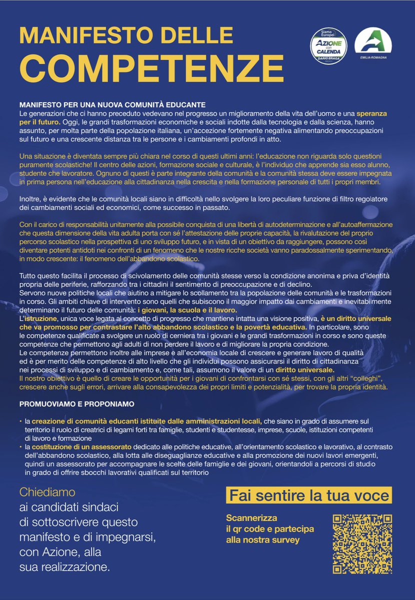 Abbiamo presentato il #ManifestoDelleCompetenze la nostra proposta per costruire sui territori una “comunità educante” capace di investire sull’istruzione e tenere insieme le scuole, le famiglie, le imprese, per affermare il diritto alle competenze. Un manifesto da leggere,