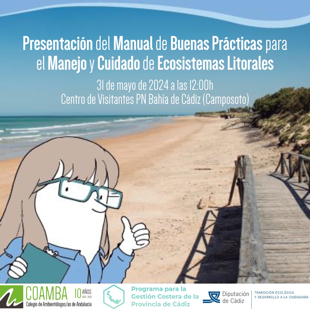 🌊¡No te pierdas la presentación del «Manual de buenas prácticas para el manejo y cuidado de ecosistemas litorales»! 🏖️ Este manual está destinado a capacitar a los gobiernos locales en la #gestiónsostenible de nuestros preciados #ecosistemaslitorales. 
coamba.es/la-diputacion-…