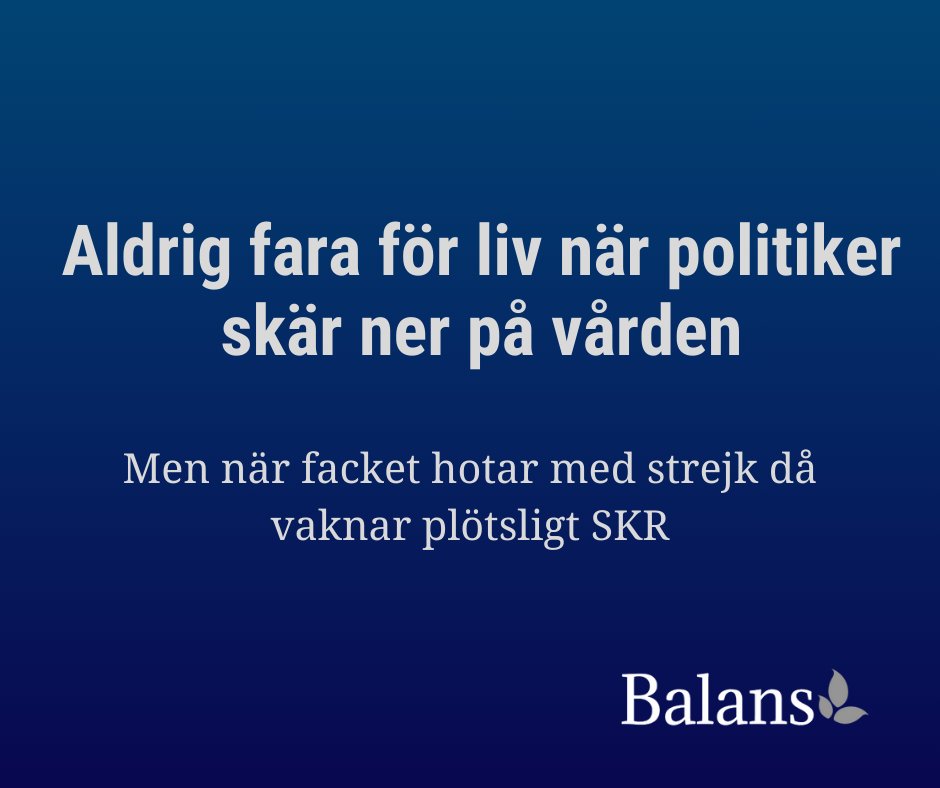 Skolinkvisition's tweet photo. Resonerar om det lite dubbla i att när politiker klubbar igenom nedskärningsbudgetar som leder till uppsägningar då är det aldrig fara för patientsäkerheten, men när facket tar strid då låter det från SKR som att hela vården kommer att falla ihop. 
https://t.co/8OZQ2f3eYN https://t.co/p58h4ipBqb