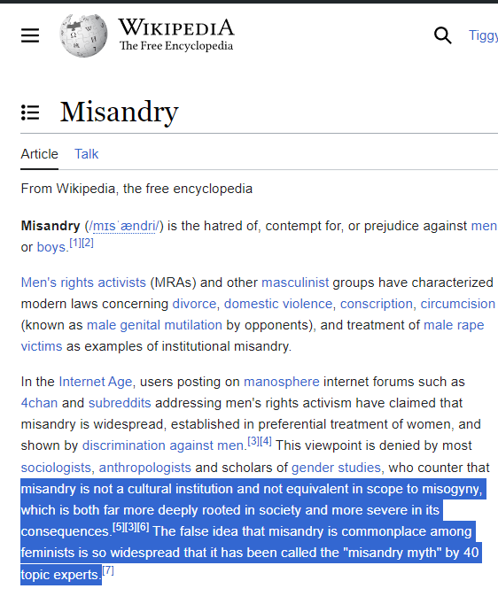 Step 1) #Feminist activists infiltrate academia. Turning  lies and activist talking points into biased 'academic' papers

2) Feminist activists cite themselves in the media & on #Wikipedia

3) Feminists ask why #MRAs hate #Feminism

en.wikipedia.org/wiki/Misandry